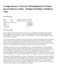 Podujevë/Podujevo Railway Line