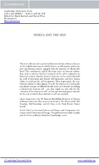 Seneca and the Self Edited by Shadi Bartsch and David Wray Frontmatter More Information