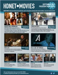 September 2017 Program Highlights