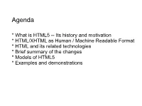 An Intruduction to HTML5