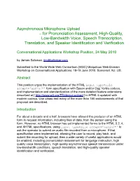 Asynchronous Microphone Upload