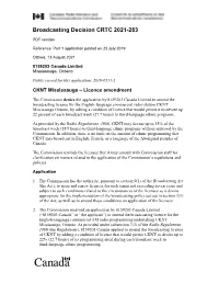 Broadcasting Decision CRTC 2021-283
