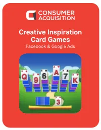 Creative Inspiration Card Games Facebook & Google Ads Introduction