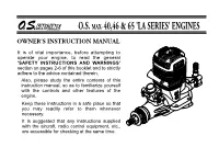 Manual for the 46LA Engine