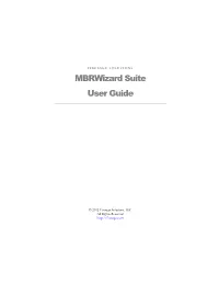 Mbrwizard User Guide