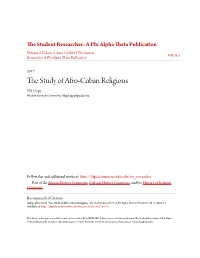 The Study of Afro-Cuban Religions