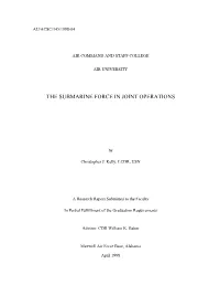 The Submarine Force in Joint Operations