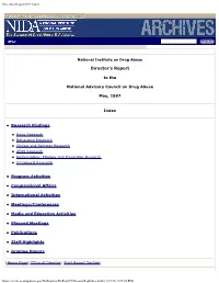 Director's Report 5/97 Index