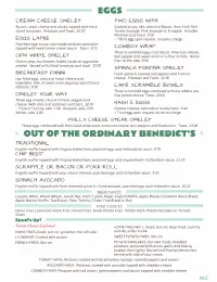 Eggs out of the Ordinary Benedict's