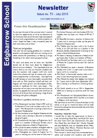 Newsletter Issue 73