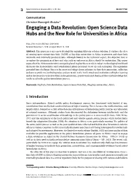 Open Science Data Hubs and the New Role for Universities in Africa