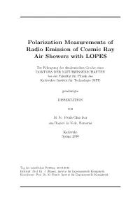 Polarization Measurements of Radio Emission of Cosmic Ray Air Showers with LOPES