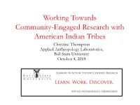 Working Towards Community-Engaged Research