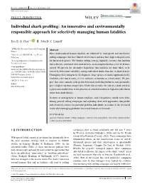 Individual Shark Profiling: an Innovative and Environmentally
