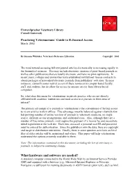 Practicing Veterinarians' Guide to E-Journal Access What Hardware and Software Are Needed?