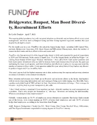 Bridgewater, Baupost, Man Boost Diversi- Ty, Recruitment Efforts