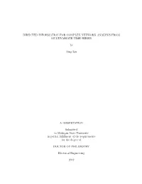 Directed Information for Complex Network Analysis from Multivariate Time Series