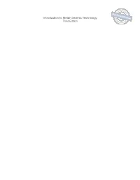 Introduction to Metal-Ceramic Technology Third Edition