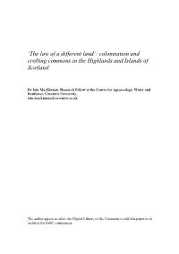 Mackinnon Iain Crofting Commons Colonisation May11