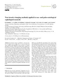 Non-Invasive Imaging Methods Applied to Neo- and Paleo-Ontological Cephalopod Research