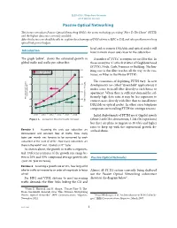 Passive Optical Networking
