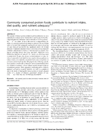 Commonly Consumed Protein Foods Contribute to Nutrient Intake, Diet Quality, and Nutrient Adequacy1–7