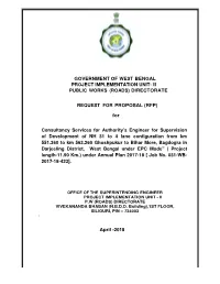 GOVERNMENT of WEST BENGAL PROJECT IMPLEMENTATION UNIT- II PUBLIC WORKS (ROADS) DIRECTORATE REQUEST for PROPOSAL (RFP) For