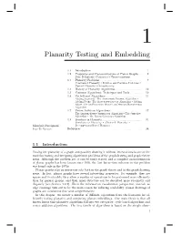 Planarity Testing and Embedding