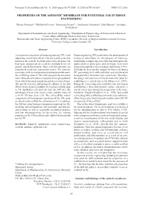 Properties of the Amniotic Membrane for Potential Use in Tissue Engineering