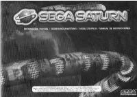 SEGA Saturn Instruction Manual