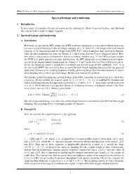 Spectral Leakage and Windowing