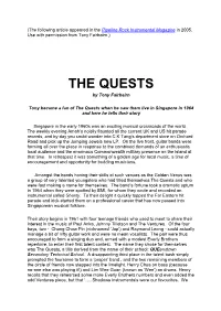 THE QUESTS by Tony Fairbairn