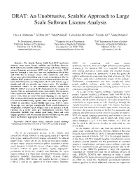 An Unobtrusive, Scalable Approach to Large Scale Software License Analysis