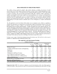 BIOCOMPLEXITY in the ENVIRONMENT Biocomplexity In