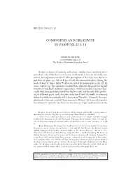 Compositry and Creativity in 2 Samuel 21:1–14