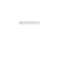 Cyber War in Perspective: Russian Aggression Against Ukraine
