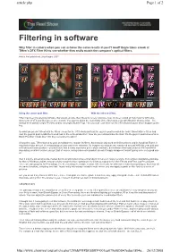 Filtering in Software