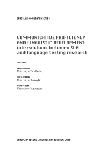 Intersections Between SLA and Language Testing Research