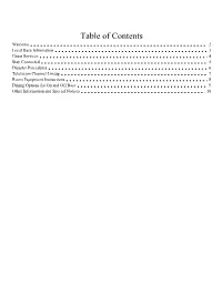 Table of Contents
