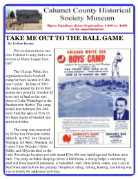 TAKE ME out to the BALL GAME by Debbie Barany