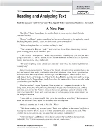 Reading and Analyzing Text Reading and Analyzing Text
