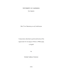 Romanticism and Anachronism a Dissertation