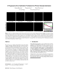 A Progressive Error Estimation Framework for Photon Density Estimation