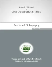 Annotated Bibliography 2009-13