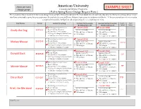 Example Sheet