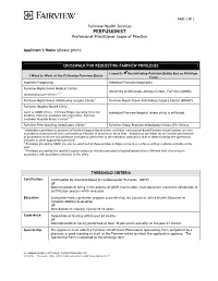 PERFUSIONIST Professional Practitioner Scope of Practice