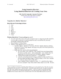 Using Sound in Director: Using Built-In Behaviors & Creating Your
