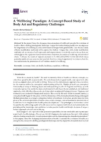 'Wellbeing' Paradigm: a Concept-Based Study Of