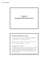 Chapter 6 Asymptotic Distribution Theory