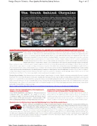 Daimler-Chrysler-Vehicle-Problems